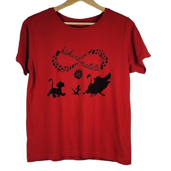 2/$15 Disney Lion King T Shirt Red SZ 15 XL Simba Pumbaa Timon Hakuna Matata - Picture 1 of 6